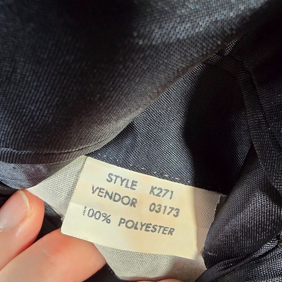 LL Bean Blazer Mens 44L Blue Polyester 2 Button Inside Zipper Pocket Vintage - Picture 10 of 16